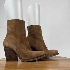 New Womens Seychelles Every Time You Go Brown Leather Ankle Boots Size 7.5 M